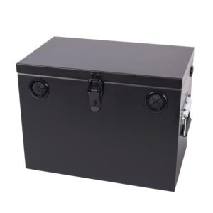 Lockable Car/RV/Marine Battery Box, Adjustable Steel Battery Relocation Kit for Trailer, Boat, Trolling Motor, Kayak (Group 24-31 Black) Lockable Car/RV/Marine Battery Box, Adjustable Steel Battery Relocation Kit for Trailer, Boat, Trolling Motor, Kayak (Group 24-31 Black)