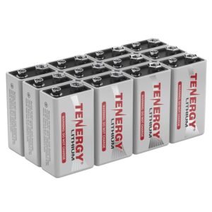 Tenergy 9V Lithium Batteries, 1200mah Non-Rechargeable Batteries, 10 Years Shelf Life Lithium 9 Volt Batteries, 12 Pack Tenergy 9V Lithium Batteries, 1200mah Non-Rechargeable Batteries, 10 Years Shelf Life Lithium 9 Volt Batteries, 12 Pack