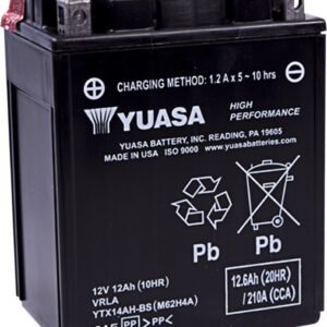 Yuasa YUAM62H4A YTX14AH-BS Maintenance Free H Series AGM Battery with Acid pack Yuasa YUAM62H4A YTX14AH-BS Maintenance Free H Series AGM Battery with Acid pack